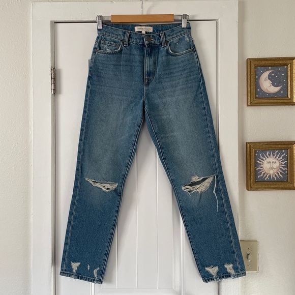 Current Elliott Boyfriend Distressed Jeans Blue 24 MSRP $228 EUC - Picture 3 of 7